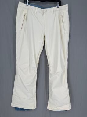 Burton Society Ski Pants Womens XL White Snowboarding Waterproof Quick Dry